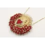 Collar sagrado corazón con corazón de miyuki rojo 