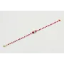 Pulsera cadena facetadas rojas con tonel cristales