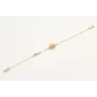 Pulsera cadena microbola en oro mate con estrella 