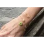 Pulsera cadena microbola en oro mate con estrella 