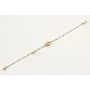 Pulsera cadena bola esmaltada verde con concha oro