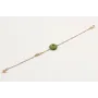 Pulsera cadena bola esmaltada verde con caracol de