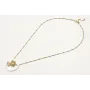 Collar cadena bola esmaltada verde con disco nacar