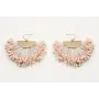 Pendientes colgante estambres color rosa palo. Lar