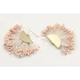 Pendientes colgante estambres color rosa palo. Lar