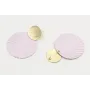 Pendientes perno disco oro mate y disco ondulado e