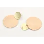 Pendientes perno disco oro mate y disco ondulado e