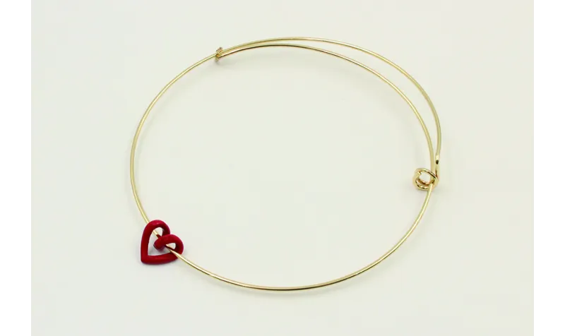 Pulsera acero inoxidable nudo corredizo con hueco 