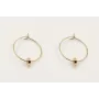 Pendientes aro dorado con corazón agujero central 