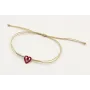 Pulsera nudo serpiente dorado con corazón hueco ro