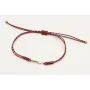 Pulsera nudo serpiente rojo vivo y oro con flecha 