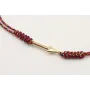 Pulsera nudo serpiente rojo vivo y oro con flecha 
