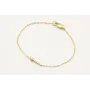 Pulsera cadena eslabon pequeño dorado con flecha.