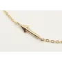 Pulsera cadena eslabon pequeño dorado con flecha.