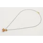 Collar cadena miyuki lila con colgante uva corales