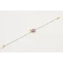 Pulsera cadena bola esmaltada blanca con estrella 
