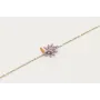 Pulsera cadena bola esmaltada blanca con estrella 
