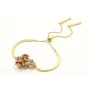Pulsera semirigida con burruño facetadas lilas, fl