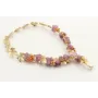 Collar hojas parra con burruños de bolas moradas, 