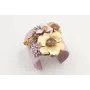 Pulsera rigida farrada con hilo macrame lila con f