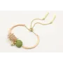 Pulsera semirigida con bolas rositas, caballito de