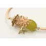 Pulsera semirigida con bolas rositas, estrella de 