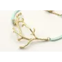 Pulsera semirrigida en turquesa con rama de coral 