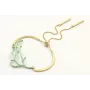 Pulsera semirrigida oro mate con rama de coral tur