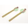 Pendientes perno brillo morado opal, disco ondulad