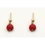 Pendientes perno polita oro mate con mariquita esm