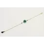 Pulsera cadena microbola oro amte con flor esmalta