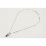 Collar cadena eslabón y microbola esmaltda negra c