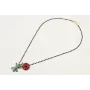 Collar cadena miyuki negra con colgante lagarto ve