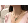 Collar cadena miyuki negra con colgante lagarto ve