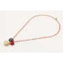 Collar cadena facetadas coral con colgante de alme