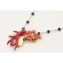 Collar cadena facetadas azulonas con burruño facet