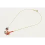 Collar cadena fina oro con facetadas coral, rama p
