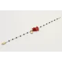 Pulsera cadena facetadas azulonas con coralitos ro