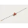 Pulsera cadena facetadas azulonas con coralitos ro