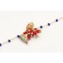 Pulsera cadena facetadas azulonas con coralitos ro
