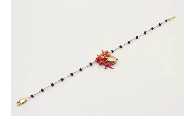 Pulsera cadena facetadas azulonas con burruño face