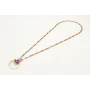 Collar de cadena de bolas de colores con semicircu
