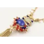 Collar cadena cerillas oro mate con piezas dobles,