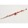 Pulsera corales rosas con colgantes de almeja,sol,