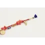 Pulsera corales rosas con colgantes de almeja,sol,
