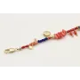 Pulsera corales rosas con colgantes de almeja,sol,