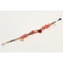 Pulsera corales rosas con colgantes concha mejilló