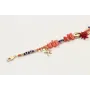 Pulsera corales rosas con colgantes concha mejilló