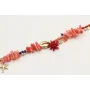 Pulsera corales rosas con colgantes concha mejilló