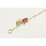 Pulsera cadena eslabón ovalados con colgante abani